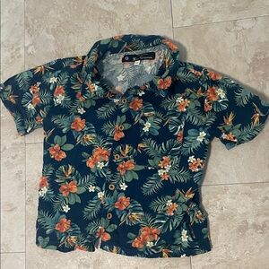 🍀Sale 4/$20 Ben Sherman Linen-blend Hawaiian print button up top, sz 5